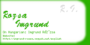 rozsa imgrund business card